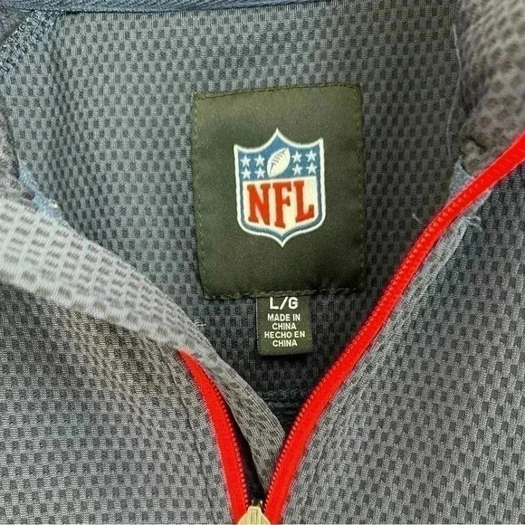 NFL New England Patriots Men’s Quarter Zip Pullover Size Large - Picture 4 of 9